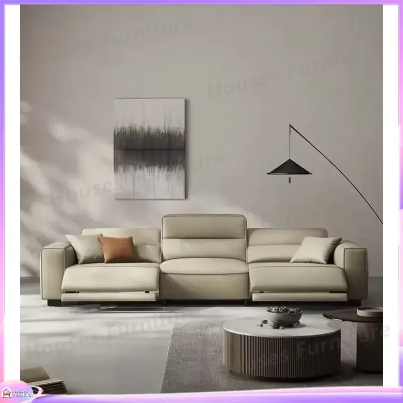 Modern 3 Seat Recliner Sofa Leather Convertible Couch Set Living Room Furniture Power Reclining Sectional Chair Home