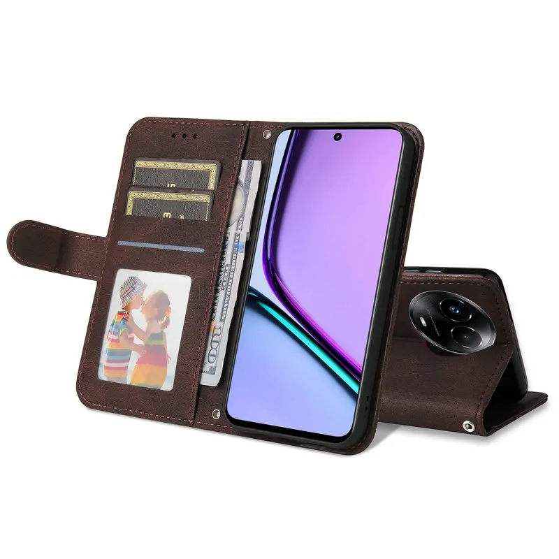 For Realme C61 C63 C65 C67 4G 5G 2024 Premium Luxury Case Leather Book Funda Realmi C55 C53 C51 C35 C31 C21Y C25 C 67 Flip Cover