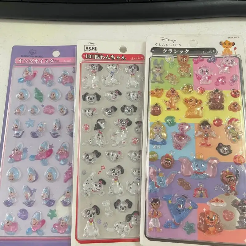 

Disney Cartoon Dumbo Pooh Bear Crystal Relief Phone Case Sticker Kawaii Creative Student Reward Hand Account 3D Stickers Gift