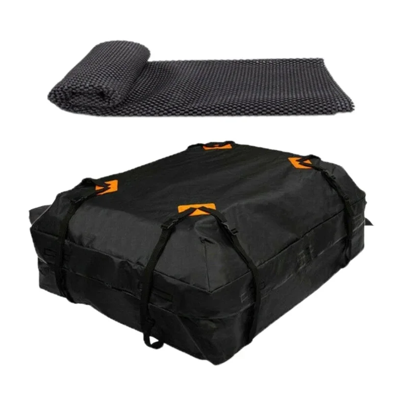 

Waterproof Car Roof Cargo Bag Large Capacity Luggage Storage Cube Organizers Foldable For Travel Camping Oxford Fabric