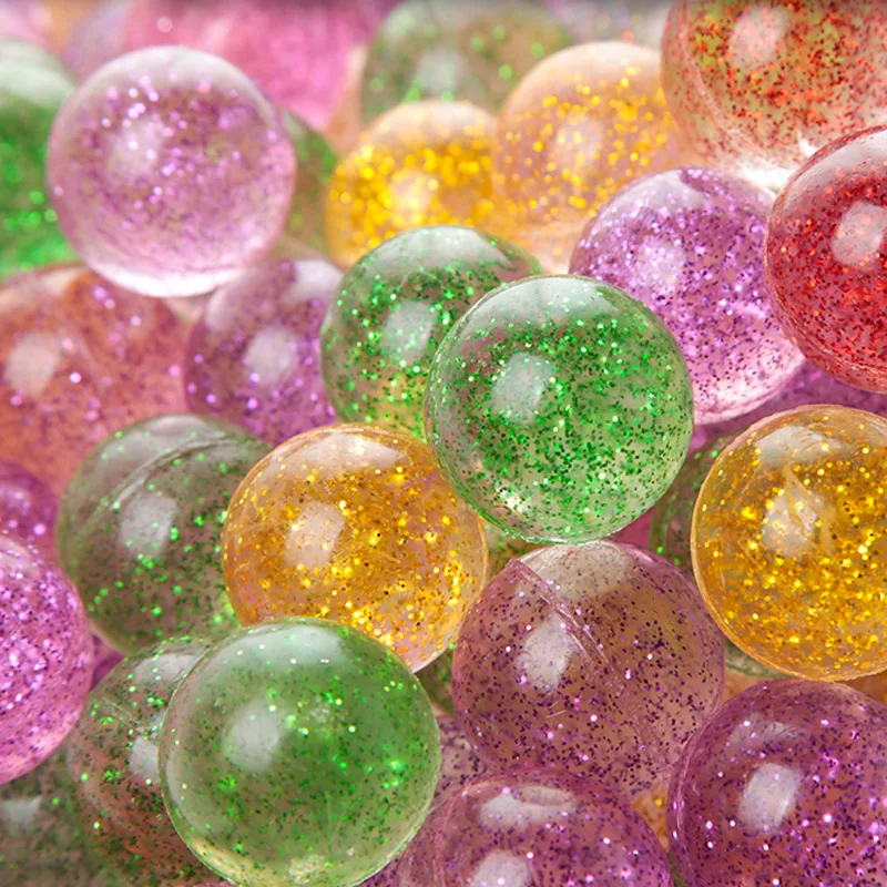 12/24Pcs 30MM Bouncy Ball Glitter Kids Toys Boys Girls Balle Rebondissante Kinder Spielzeug Balls for Children Toys
