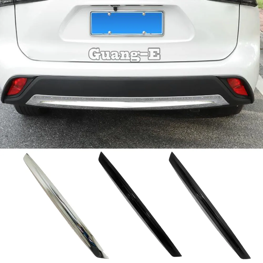 

Rear Tail Bumper Bottom Protector Trim Cover for Toyota Highlander Kluger 2020 2021 2022 Chrome Car Exterior Accessories Molding