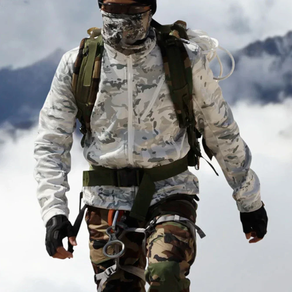 

Winter Fleece Tactical Jackets Men Hiking Shark Skin Soft Shell Cargo Windbreakers Outdoor Windproof Waterproof Bomber Coats