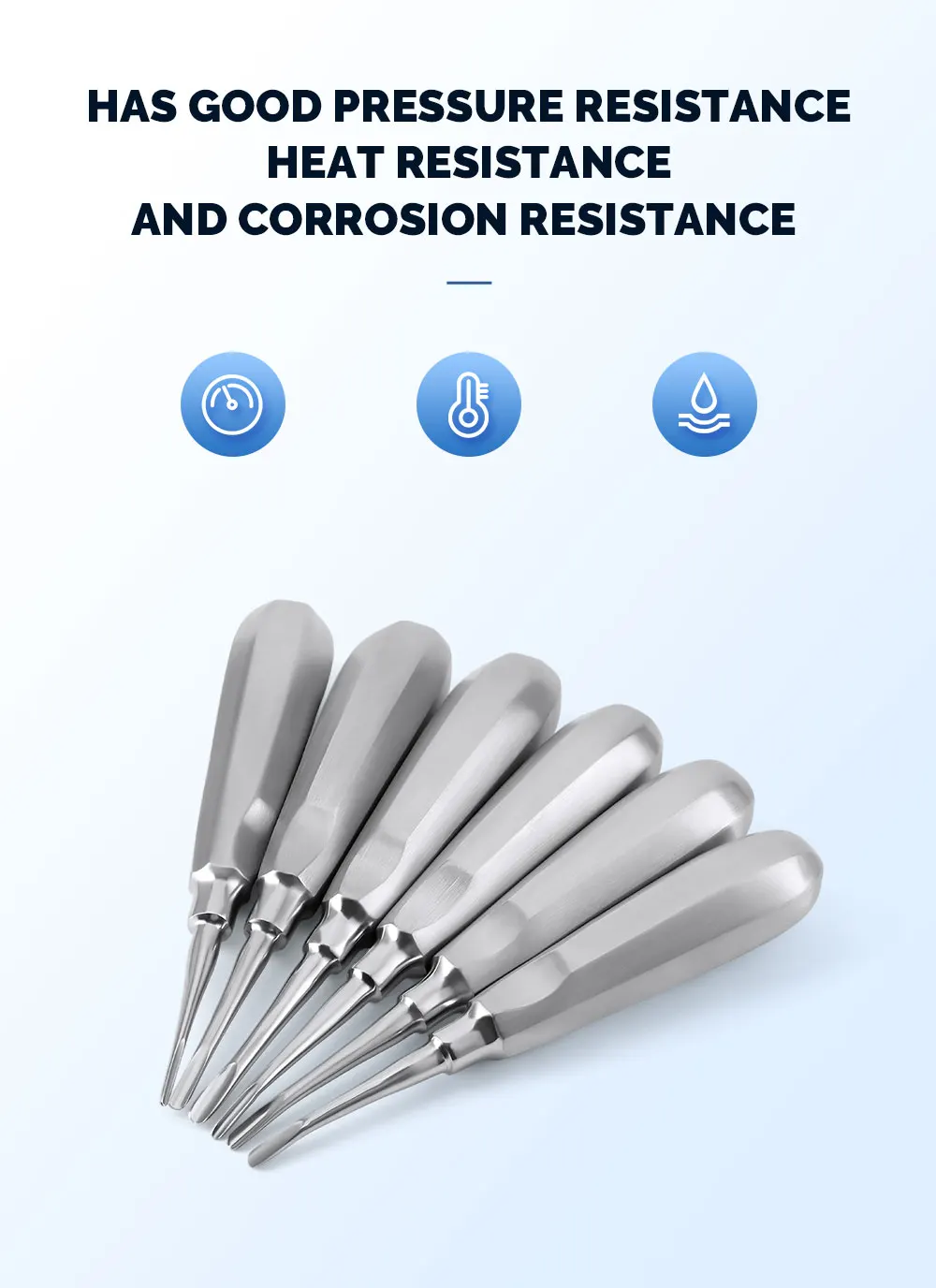 Set AZDENT Dental Zähne Aufzug Chirurgische Zahn Extraktion Werkzeug Gerade Gebogene Edelstahl Zahnmedizin Labor Instrument Zahnärzte – Detail 2