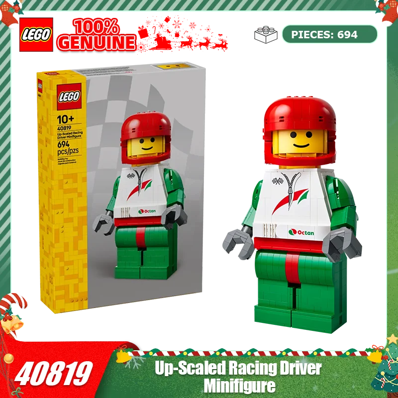 

LEGO 40819 Large Scale Racing Driver Little People Creative Square Head Series Splicing Blocks Children's Toys Christmas Gift