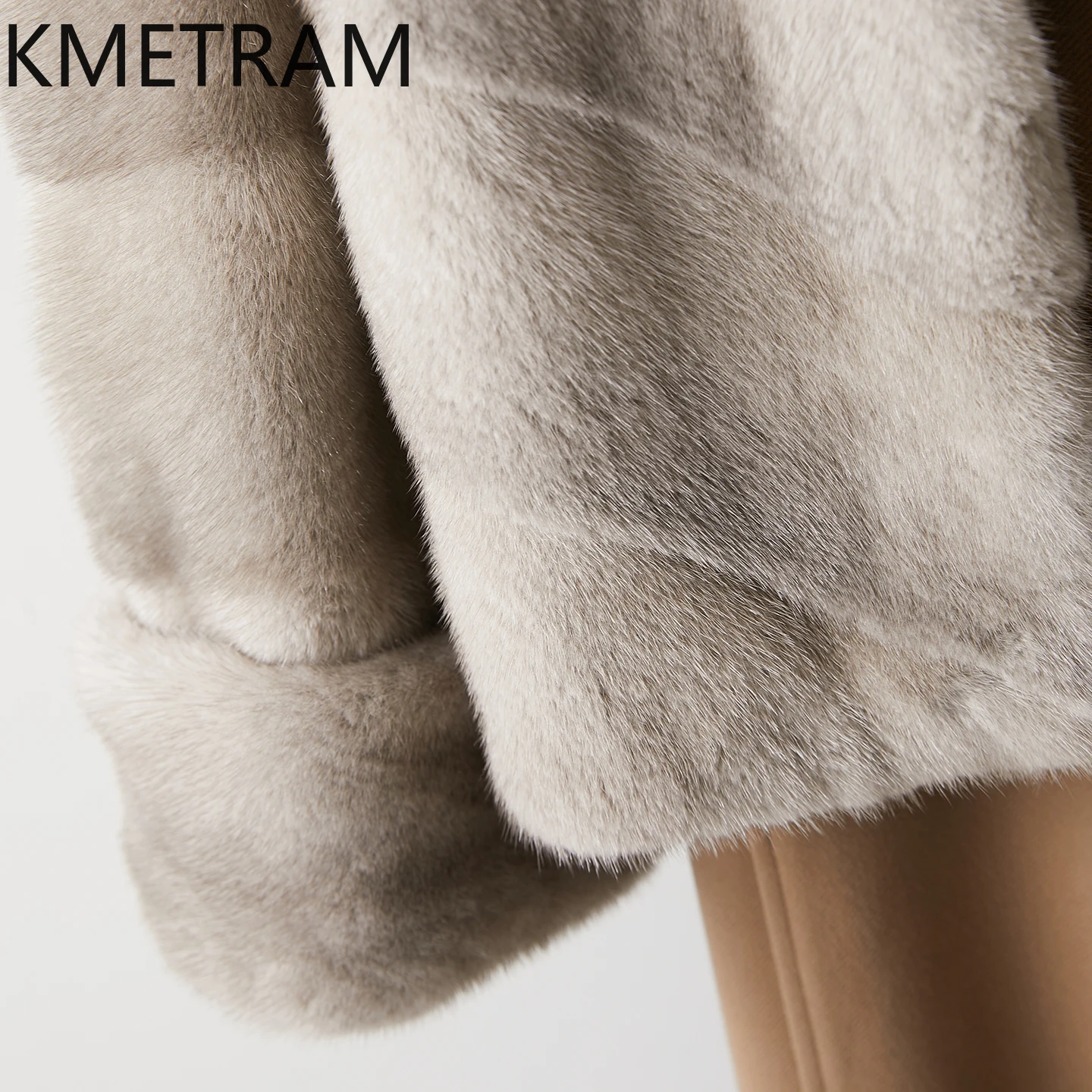 سترة KMETRAM 100% من فرو المنك الطبيعي بالكامل للنساء برقبة على شكل حرف v معطف فرو منك حقيقي شتاء جديد في ملابس خارجية ملابس نسائية 2025 Fourrure #4