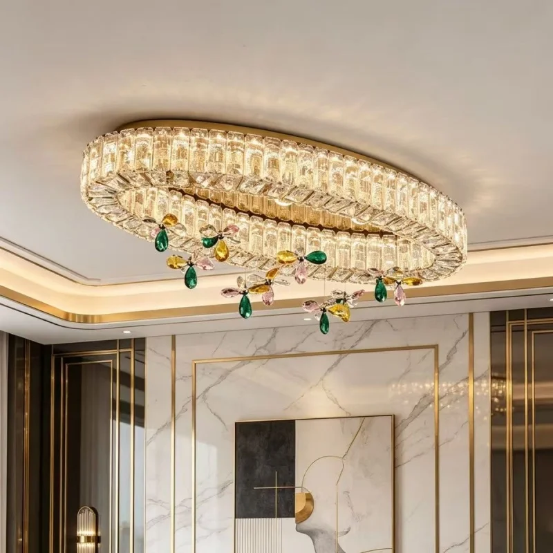 

Modern Crystal Luxury Pendant Light For Living Room Hotel Hall Villa Dining Room Bedroom High-End Lighting Atmosphere