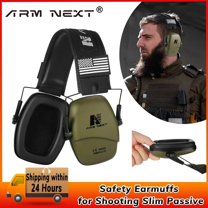 

ARM NEXT Safety Earmuffs for Shooting Slim Passive Ear Protection Anti-noise Hearing Protectors Compact Foldable Ear Defenders