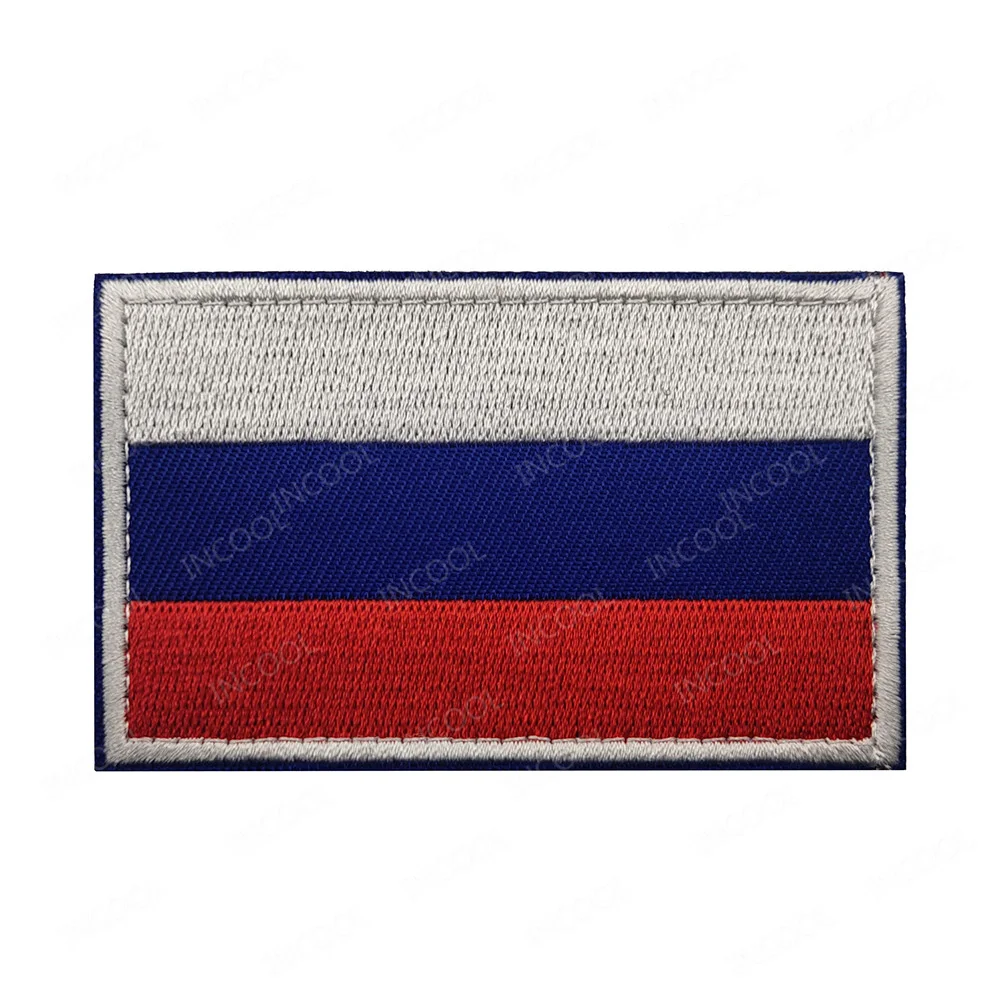 Russia Russian Belarus Flag Embroidered Patches Shoulder Appliqued Sticker Chevron Strip Patches For Clothing Backpack