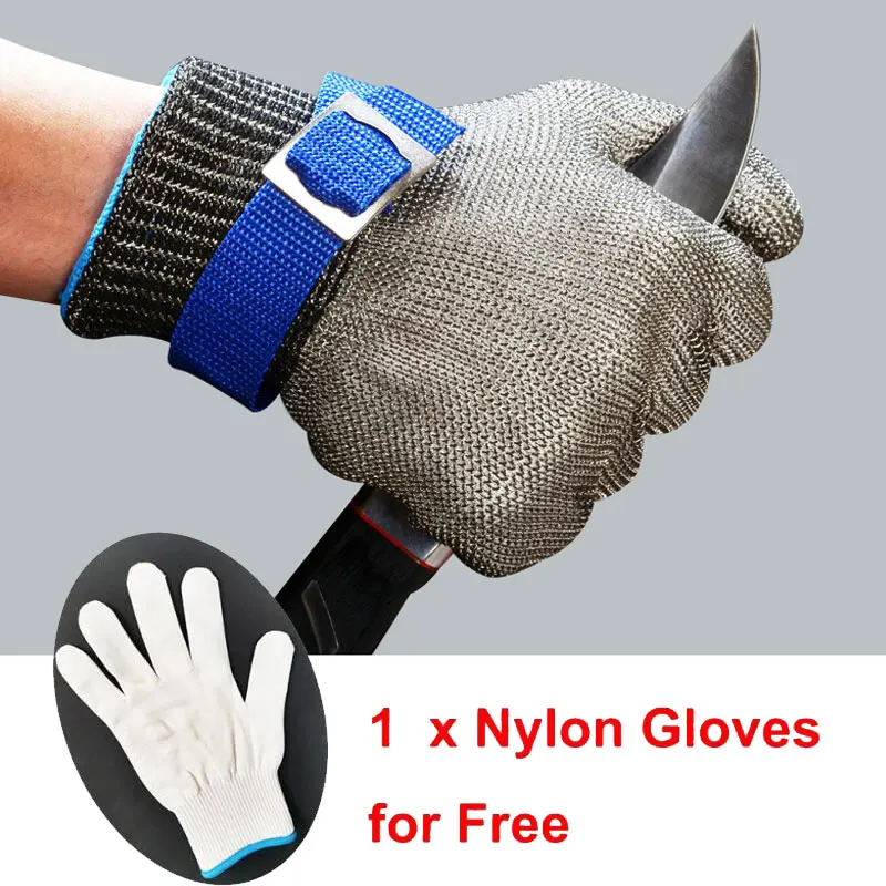 

NMShield 100% High Quality 316L Stainless Steel Metal Mesh Butcher Safety Protective Gloves