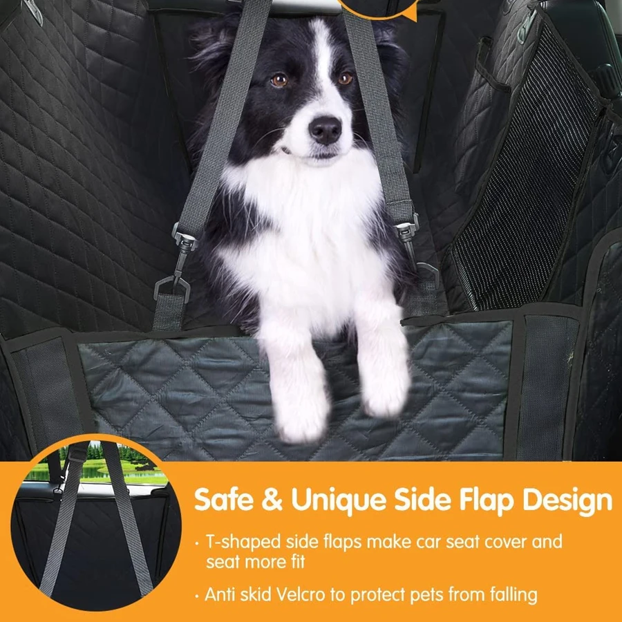 For Tesla Model 3 Model Y 20-24 Dog Seat Cover Waterproof Scratchproof Hammock Durable Nonslip Pet Seat Cover with Mesh Window