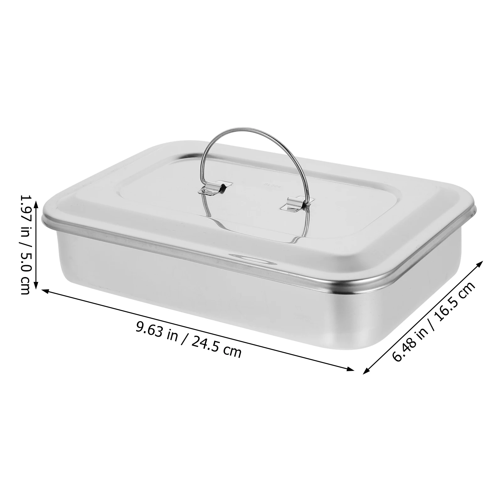 

Reusable Stainless Steel Box Surgical Instrument Tray With Lid Medical Lab Plate Organizer Fluids Collection