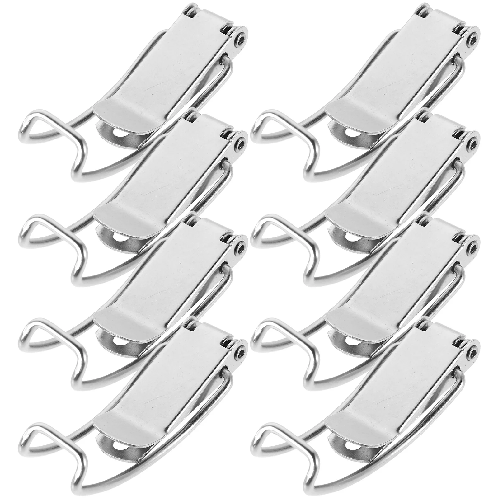 

8pcs Spring Buckle Lock For Sealed Containers Heavy Duty Toggle Latch Thermal Bucket Lunch Box Closure Clip Holders Metal Latch