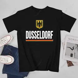 Unisex Men Dusseldorf Germany German Flag Tourist Souvenir Tshirt Tees T Shirts Women Boys 100% Cotton T-Shirt