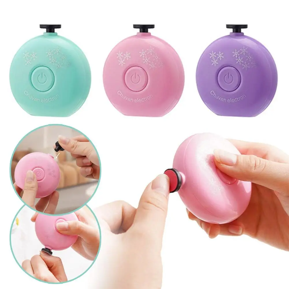 1 stücke Elektrische Nagel Automatische Nagel Grinder für Kinder Erwachsene Nagel Polieren Trimmer USB Lade Mini Palm Maniküre Werkzeug