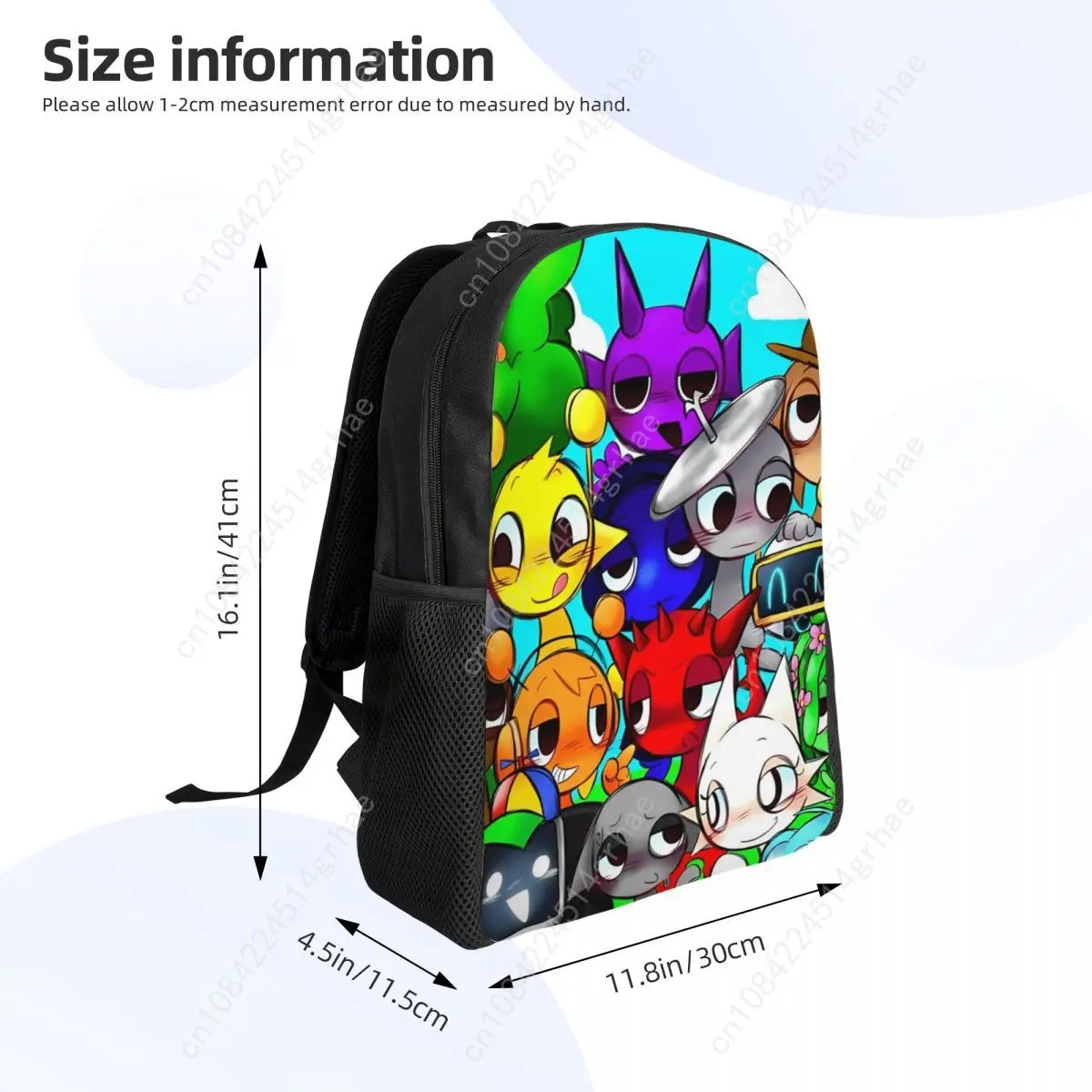Tas Ransel Kartun Sprunki untuk Anak-anak, Tas Sekolah TK dan PAUD untuk Anak Laki-laki dan Perempuan