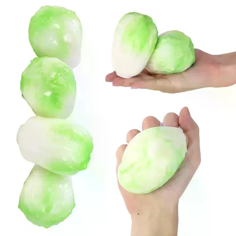 Vegetable Stress Relief Toy Slow Rebound Chinese Cabbage Carrot White Radish Fidget Squeeze Toy Simulation