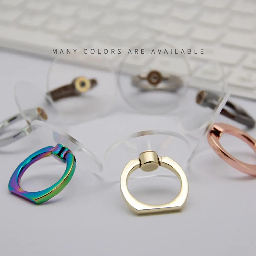 Round Transparent Acrylic Holder Transparent Smartphone Kickstand For Mobile Phone 360°Degree Rotation Smartphone Kickstand