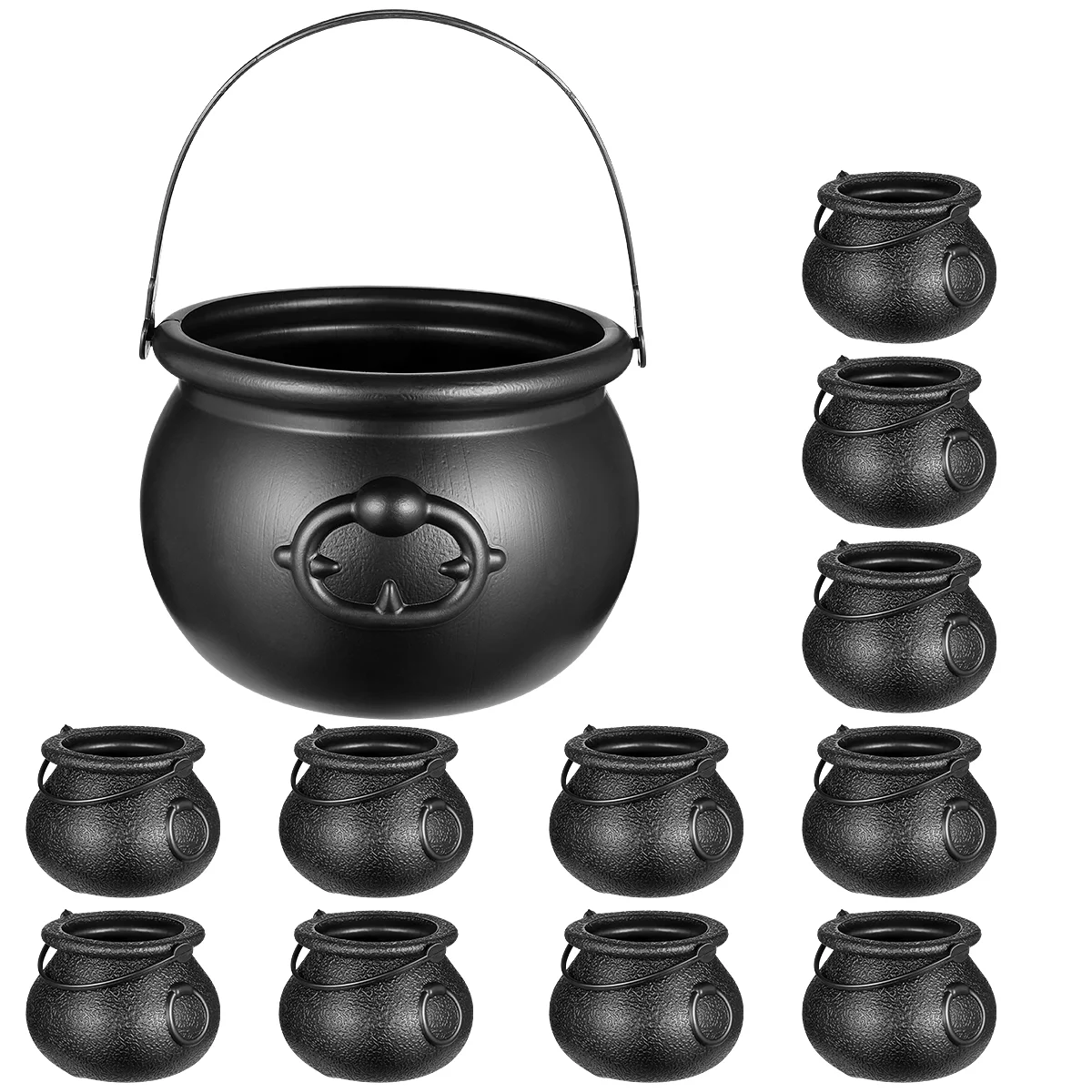 

Mini Candy Kettles Halloween Ornaments Black Cauldrons Caldrons Novelty Artificial Pumpkins