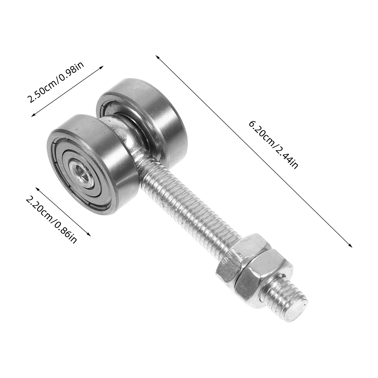 Heavy Duty Sliding Door Hanging Wheel Roller Trolley 2 Wheel Steel Bearing Screw Hole 50KG Load Capacity Strut Channel