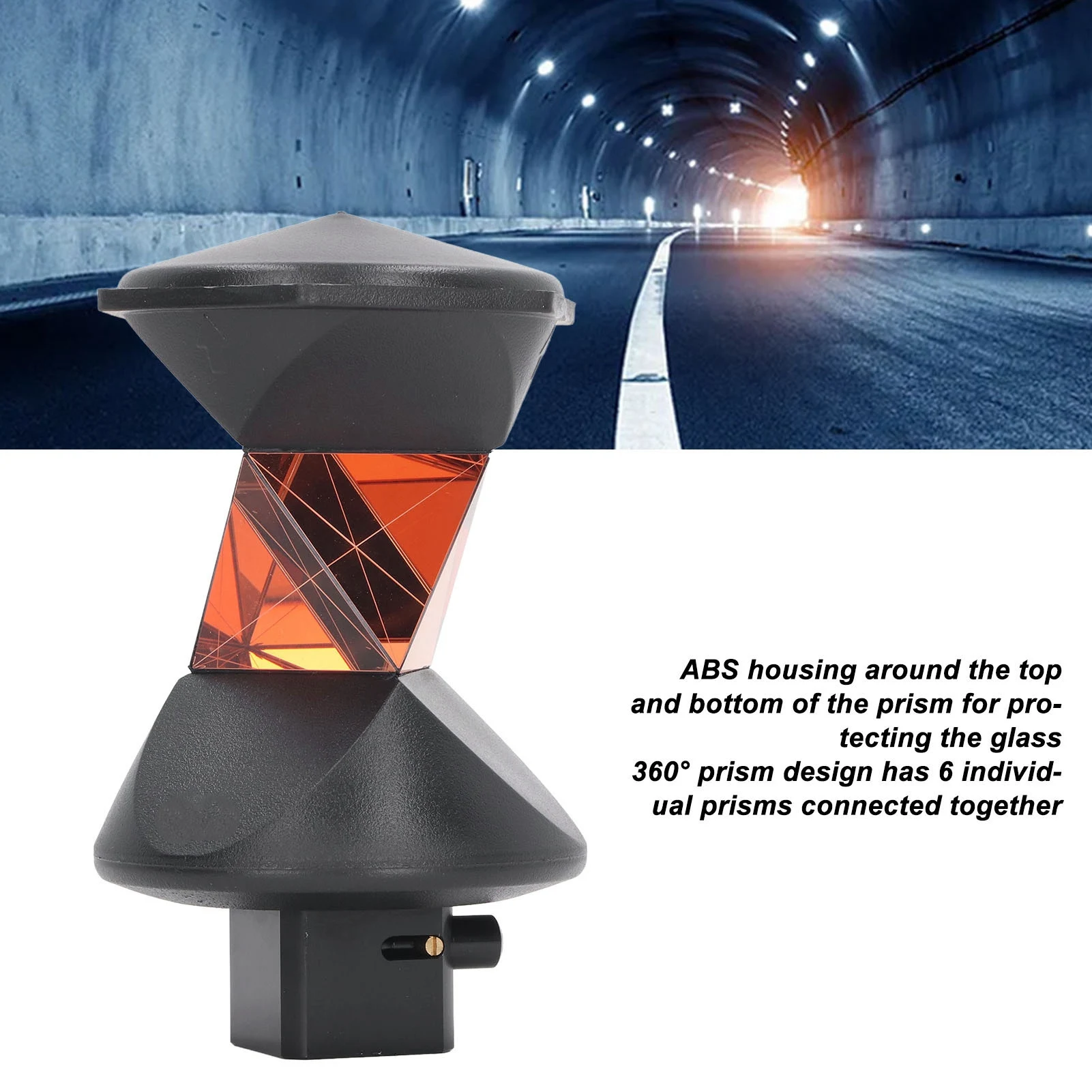 Призма тахеометра 360° °    Призма тахеометра с автоматическим отслеживанием, высокоточная пленочная треугольная призма для GRZ4