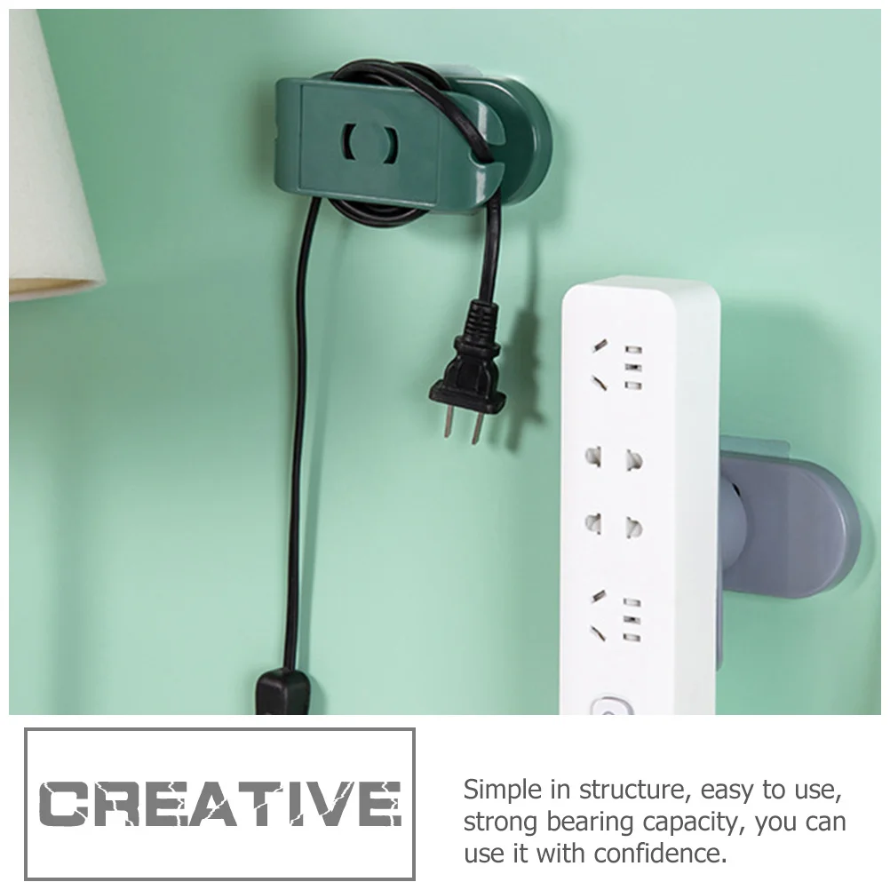 

3Pcs Power Strip Fixator Self-Adhesive Socket Holder Punch Free Wall Mounted Cable Organizer Power Strip Fixator
