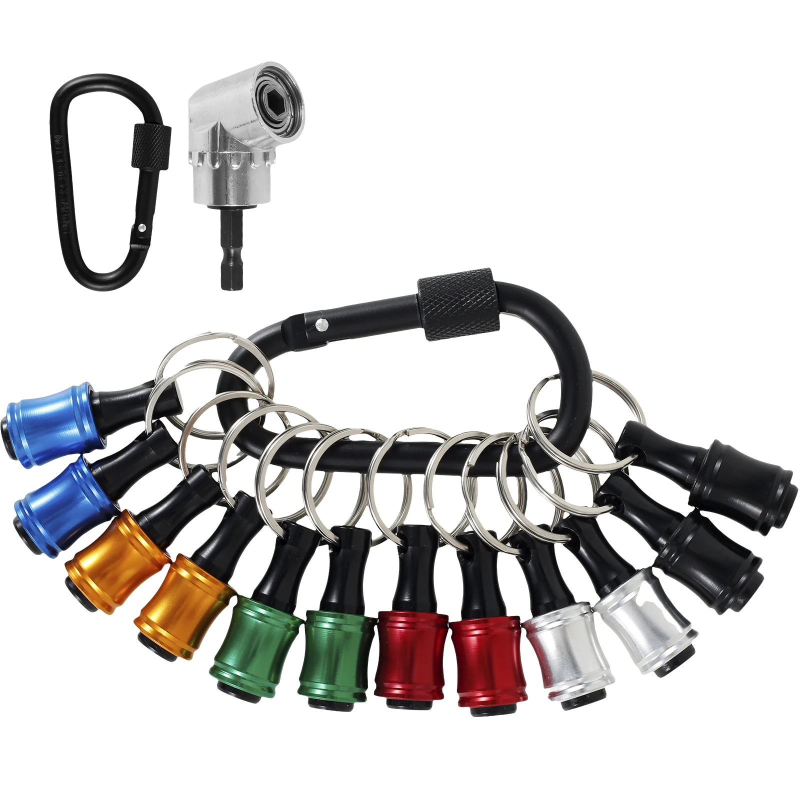 

Набор из 15/21 цветных быстросменных насадок-ключей для дрели, держатель для сверл с шестигранным хвостовиком 1/4 дюйма, быстросъемный адаптер для отверток, инструмент