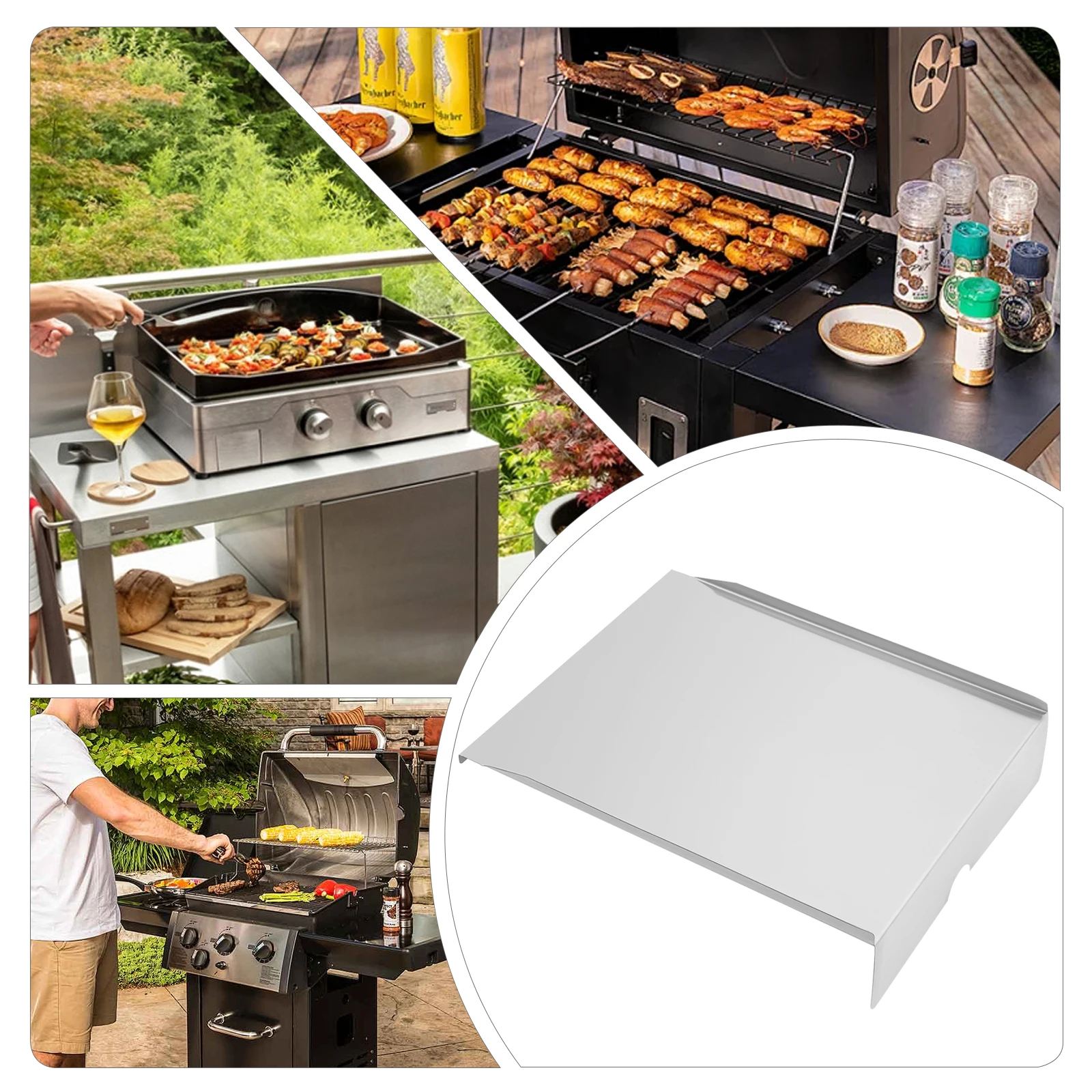 

Stainless Steel Grease Drip Tray Large Size Drip Tray Liners Kit for Collect Excess Grease, 82.5*40cm