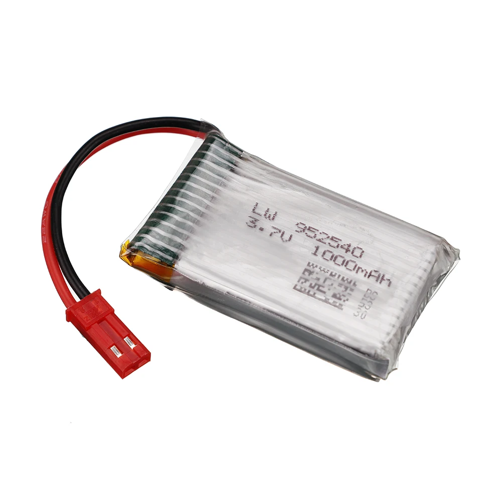 Akumulator 3,7 V 1000 mAh do X400 X500 X800 HD1315 HJ818 HJ819 X25 Części zamienne do dronów RC Wtyczka JST + Ładowarka Akumulator lipo 3,7 V