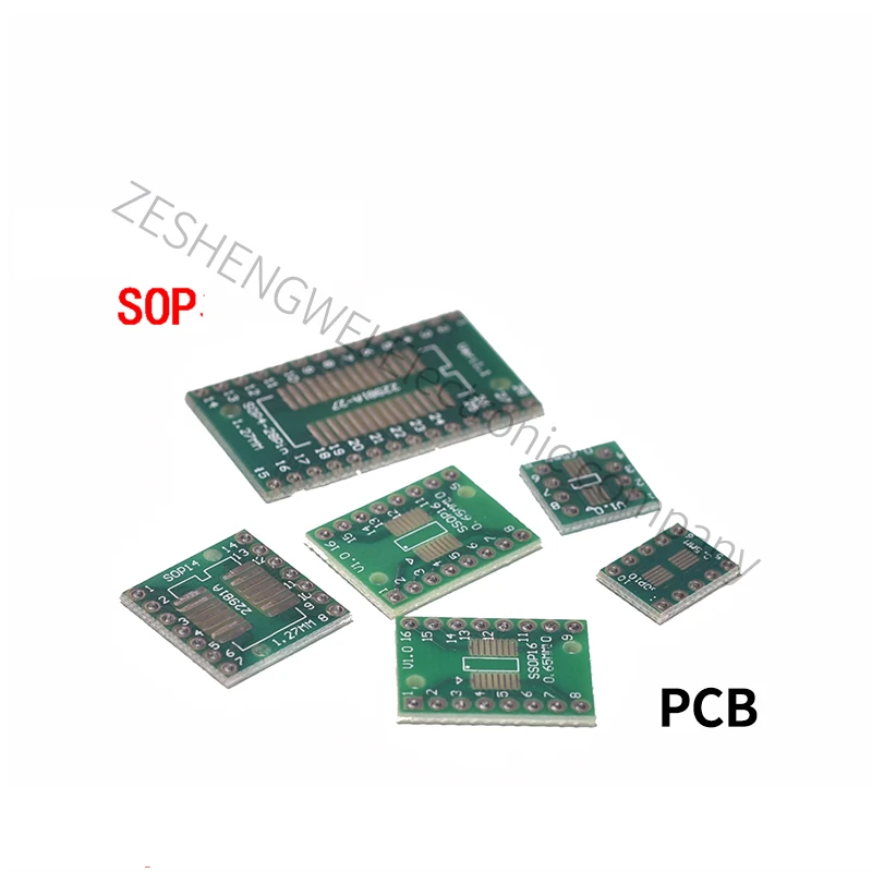 Carte de transfert TSSOP8 SSOP8 SOP8 à DIP8 PCB SOP-8 SOP, adaptateur DIP Pin Board Pitch, 10 pièces