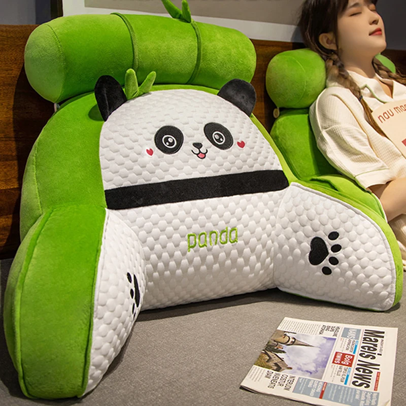 

45x60cm Panda Backrest Reading Pillow Neck Lumbar Chair Bed Cushion Support Armrest Big Back Sofa Pillow for Home Hotel