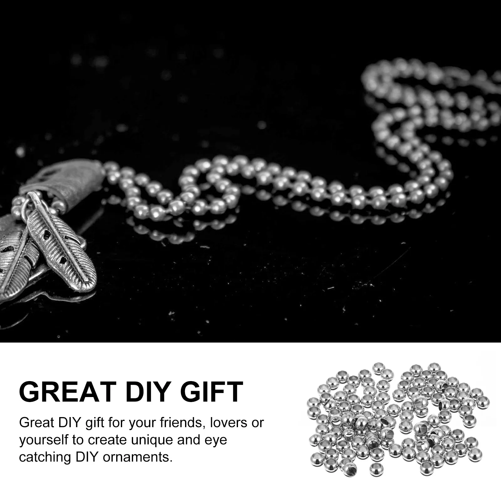 

100 Pcs Stainless Steel Drilling Beads Piercing Jewelry Accessories Necklace Bracelets