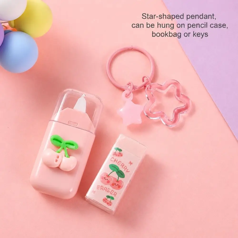 Multi-functional 7 in 1 Stationery Set Complete Stationery Fruit Themed Stationery Kit School Writing Kit Gel Pen Students