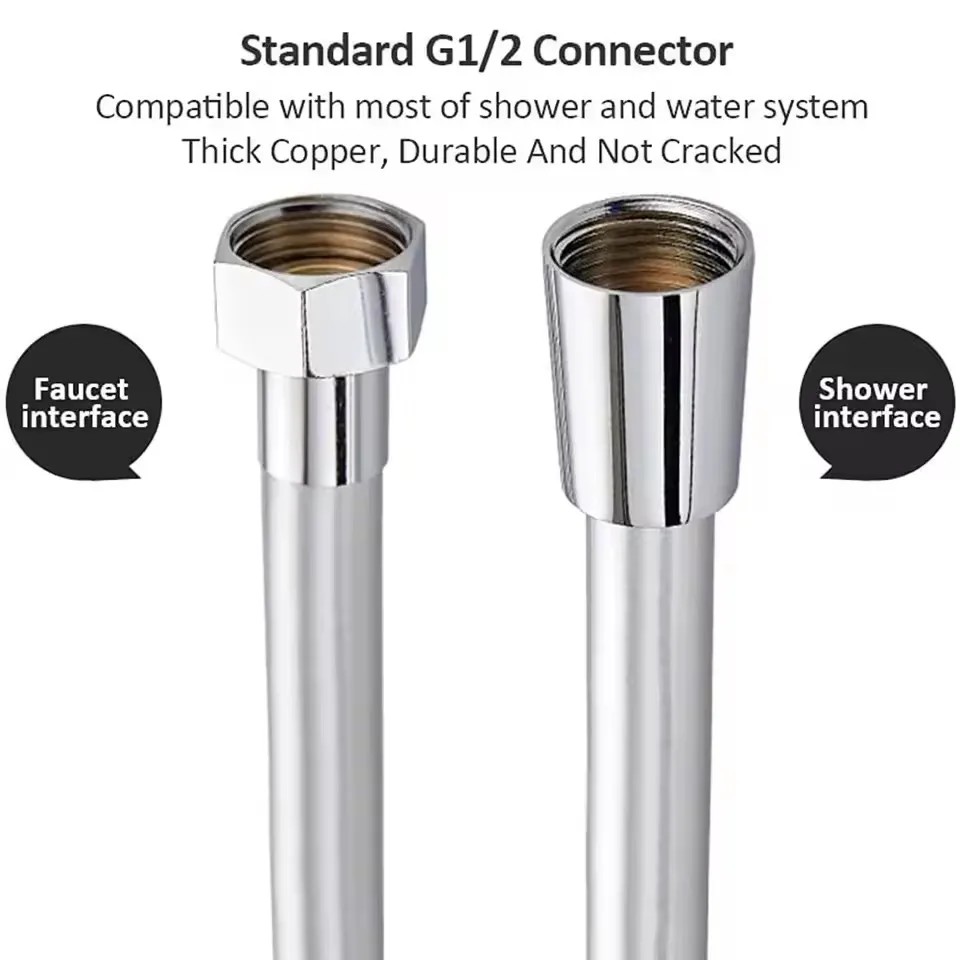 جديد 1.5/2/3 متر خرطوم دش عالي الضغط السباكة لملحقات الحمام بولي كلوريد الفينيل مرنة يده مكافحة لف GI/2 خرطوم عالمي