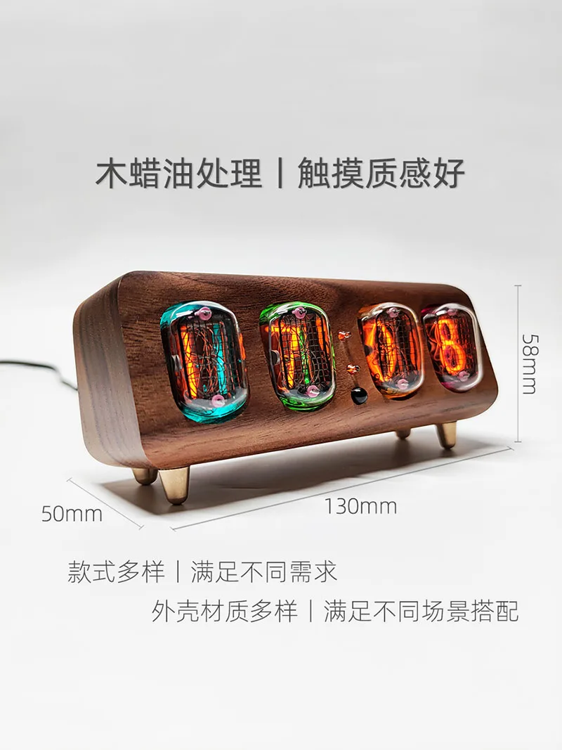 Former Soviet Union IN12 glow nixie tube clock Simple Bluetooth control glow lamp table clock Alarm clock True glow tube clock