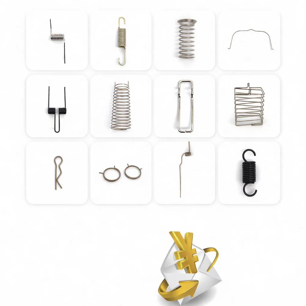 Double Torsion Springs 180 Degree Bidirectional Mechanical Hardware High Precision Shaped Tension Compression Metal Accessories