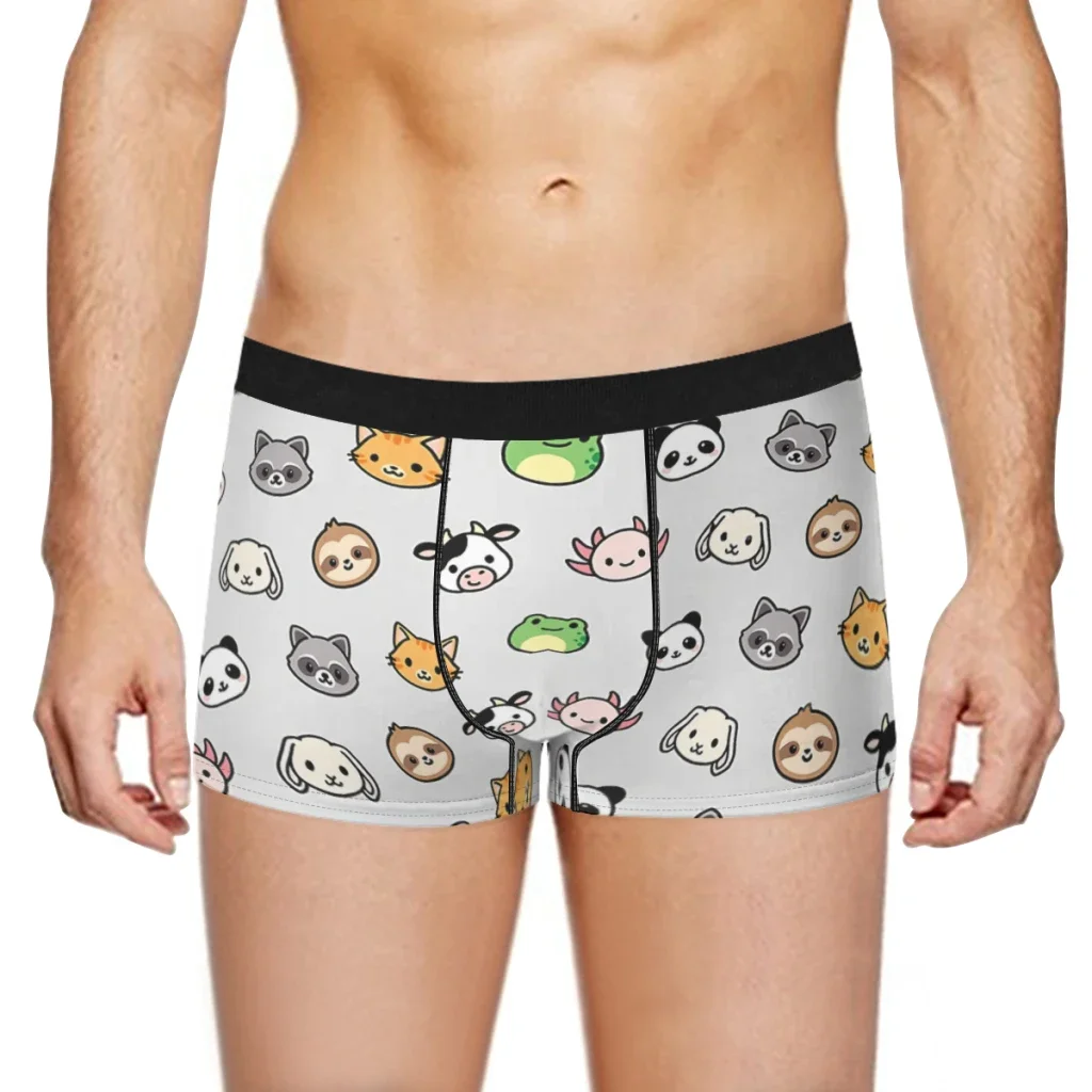 Animal Cookies Sticker PackUnderpants Breathbale Panties Man Underwear Ventilate Shorts Boxer Briefs