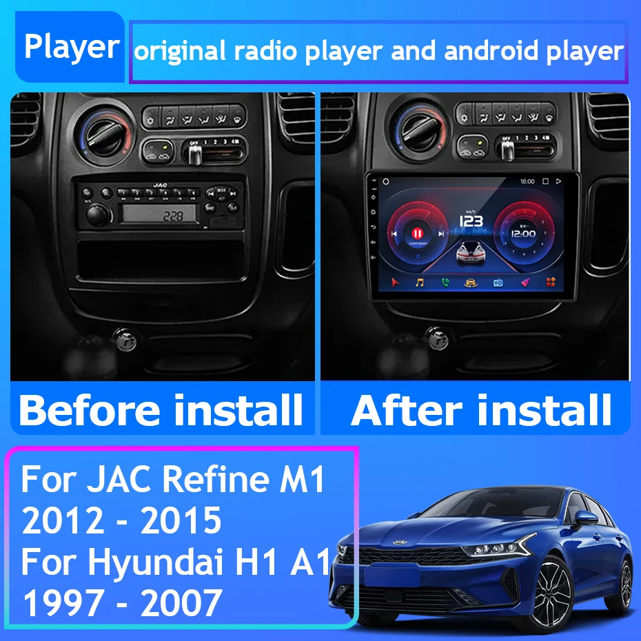 Car Radio Android Auto For JAC Refine M1 2012-2015 For Hyundai H1 A1 1997 -2007 Navigation GPS Carplay Multimedia Player No 2din