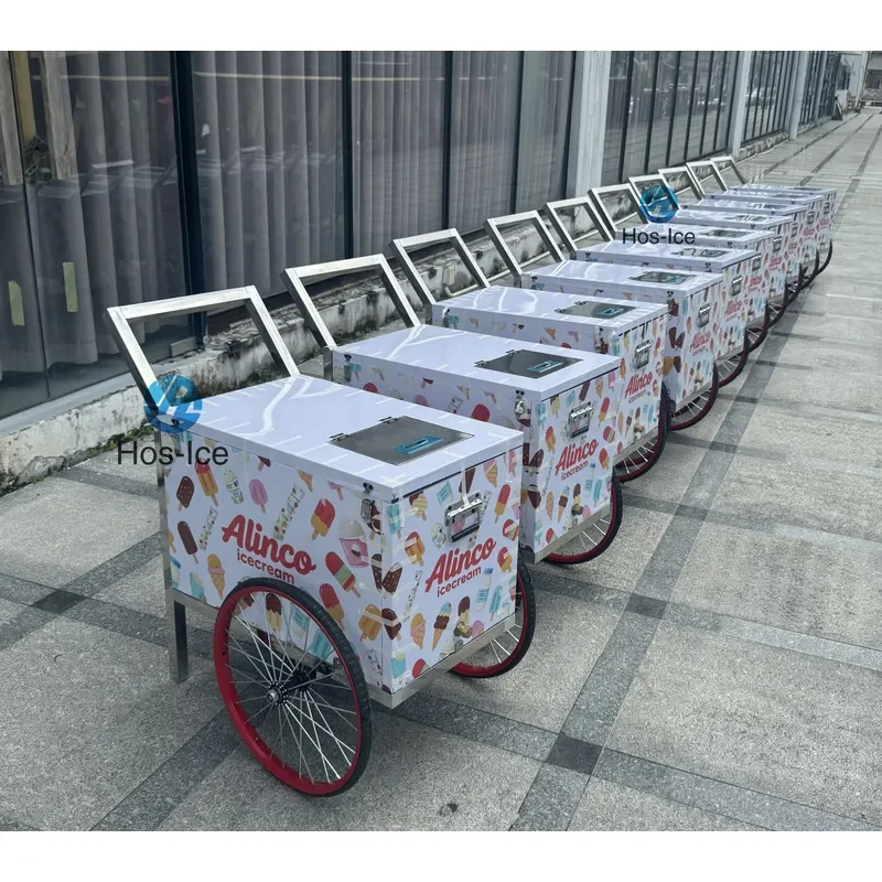 CE Certificate Mini Stainless Steel Mobile Push Cart with 75L Capacity Insulated Lightweight Handcart Featuring Static
