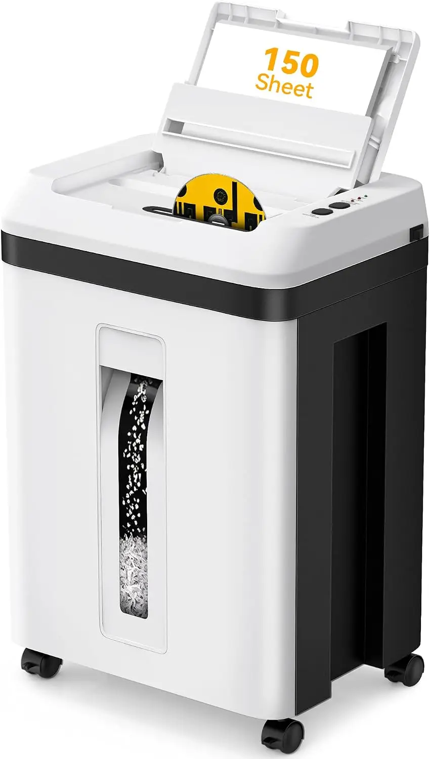 Heavy-Duty 150-Sheet Micro-Cut Paper Shredder with CD/Card Shredding, P5 Ultra Security, 60-Minute Continuous Run for Home Office