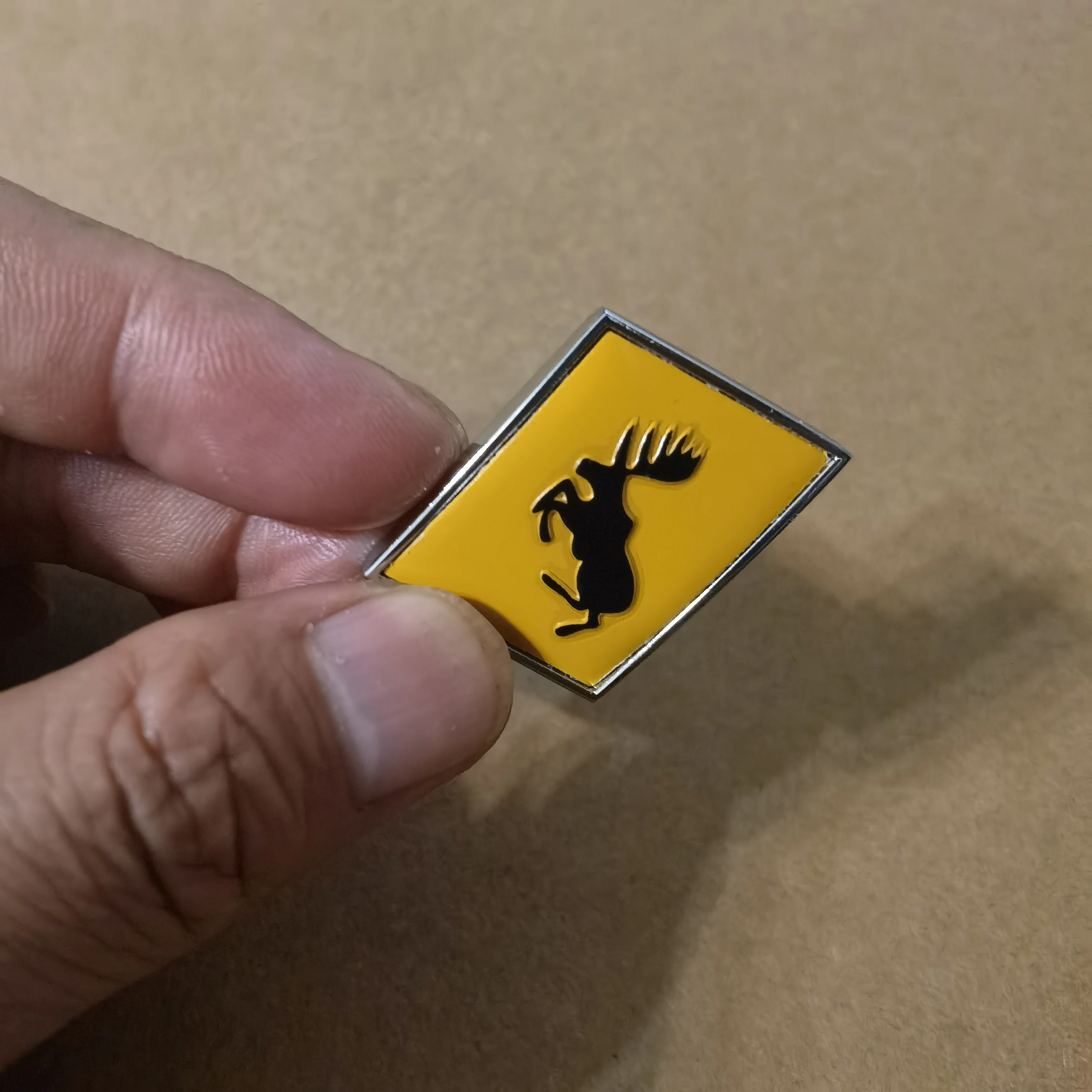 

Prancing Moose Insignia Sticker Yellow Prancing Moose Emblem Sticker Metal Prancing Trunk Sticker Rear Auto Tuning Accessories