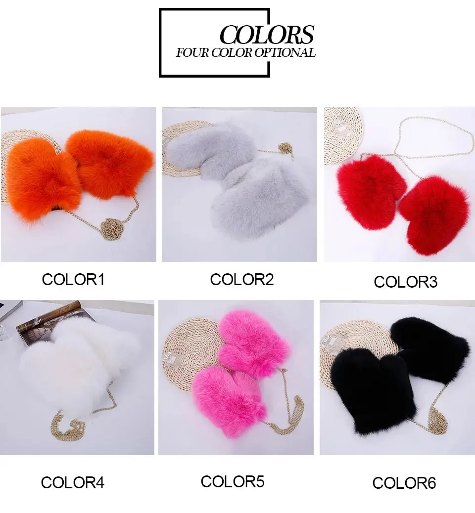 Neue Marke Winter Frauen natürliche echte Fuchs Pelz Handschuhe warm echte Fuchs Pelz Fäustlinge Mädchen Mode Luxus echte Fuchs Pelz Handschuh – Detail 1