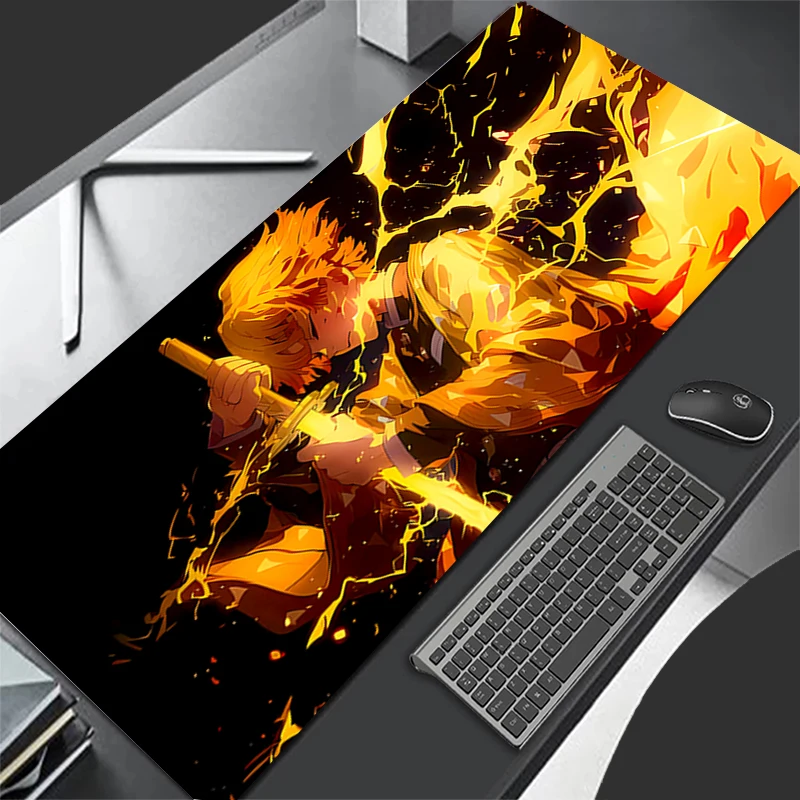 Mousepad Computer Gaming Accessories Keyboard Pad Office PC Rubber HD Mouse Pad Decoracion Desk D-demon Slayer Zenitsu Mouse Mat