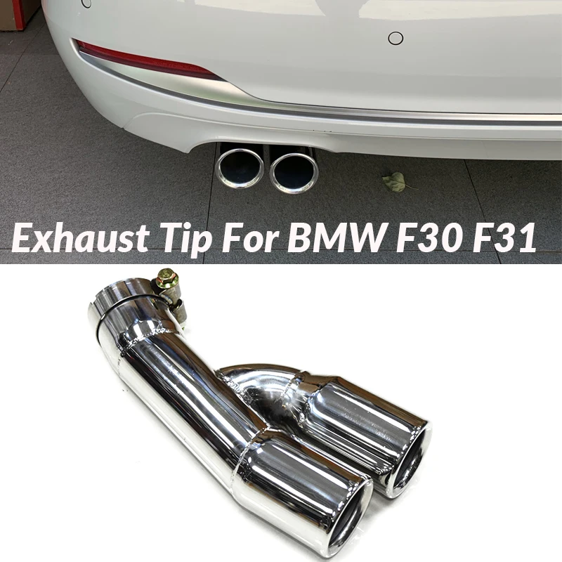 

1PCS Stainless Steel Exhaust Pipe Black Car Exhaust Tip For BMW F30 F31 320i 318i F32 F33 420i 418i 2013-2016 Muffler Tip Nozzle