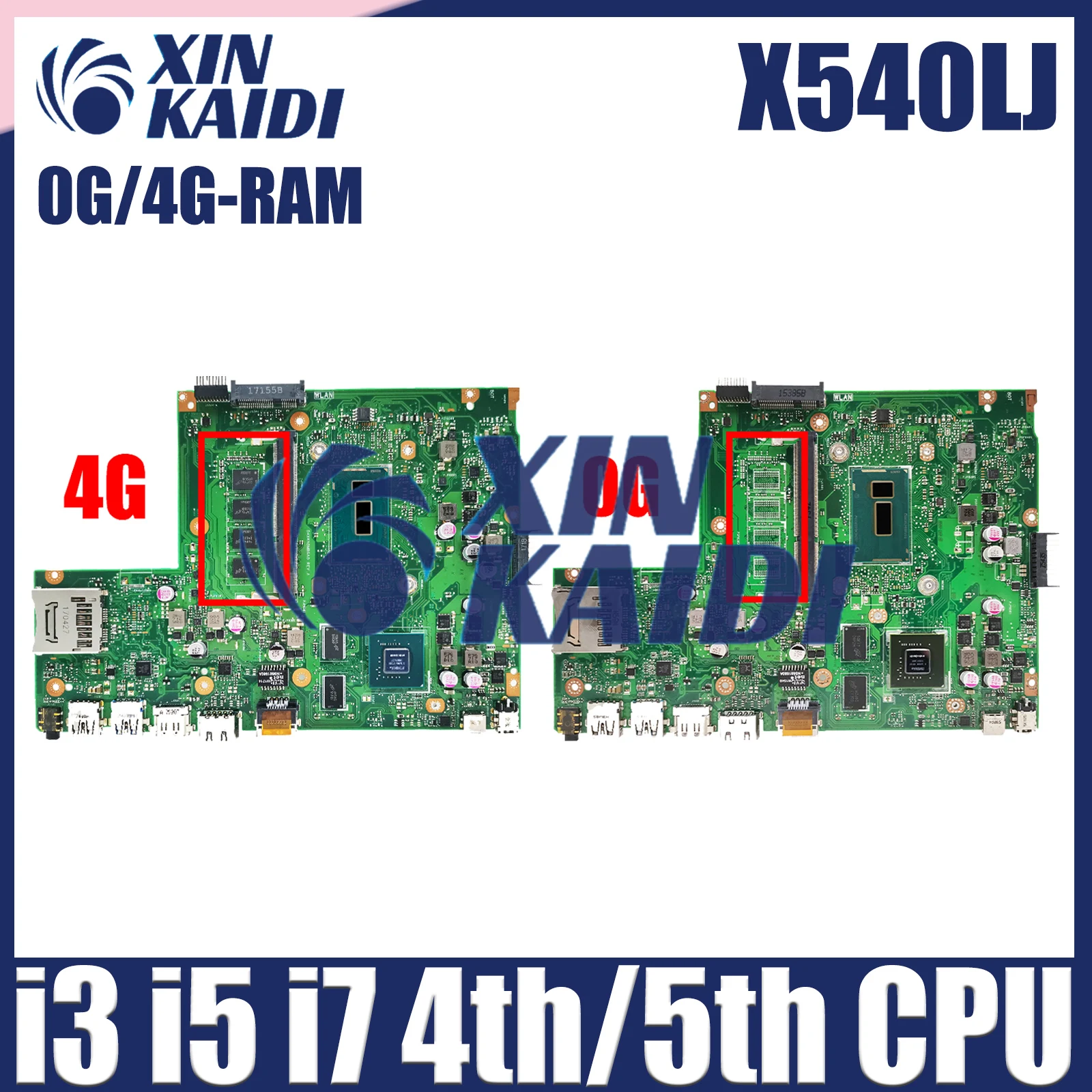 

X540LJ Mainboard For ASUS A540LJ F540LJ K540LJ R540LJ X540L Laptop Motherboard i3 i5 i7 4th/5th CPU RAM-0G/4G GT920M V2G