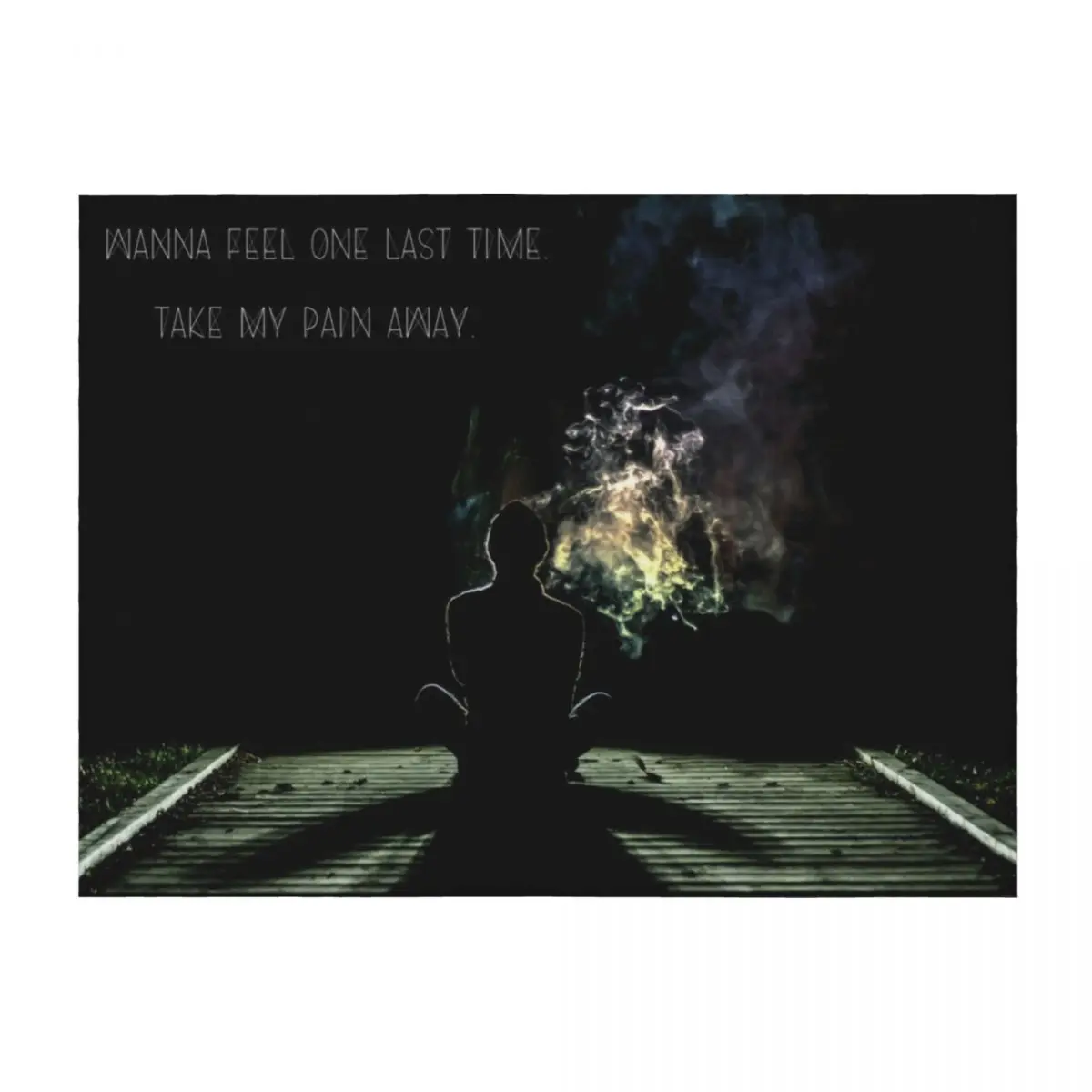 

Wanna Feel (Alone) Throw Blanket Furry Luxury Designer Flannel Fabric Stuffeds Blankets