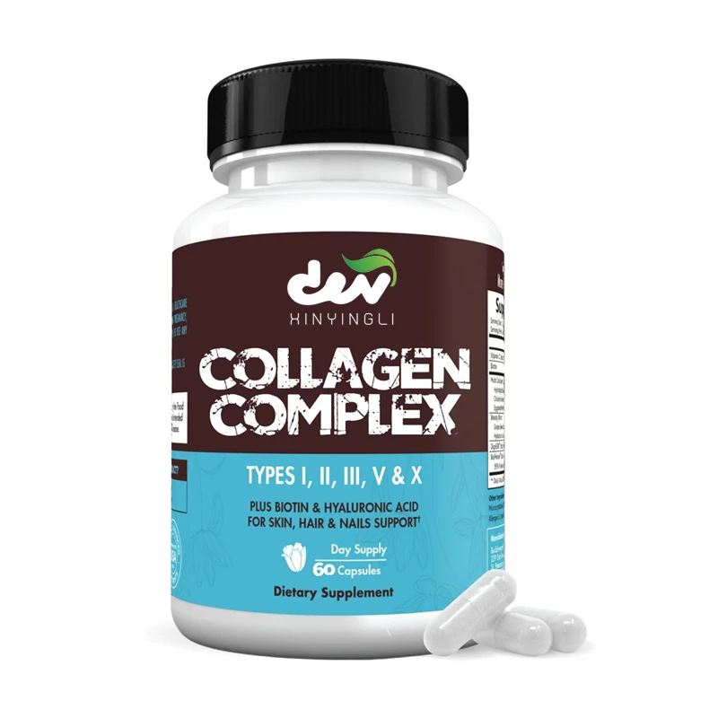 

Капсулы с гидролизованным коллагеновым пептидом - подходят для различных видов коллагеновых белков типов I, II и III для женщин