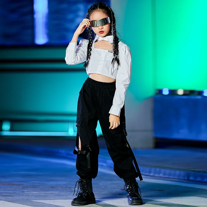 

Children's jazz dance costume girl hip hop street dance children's runway runway show autumn spring long-sleeved dance costume