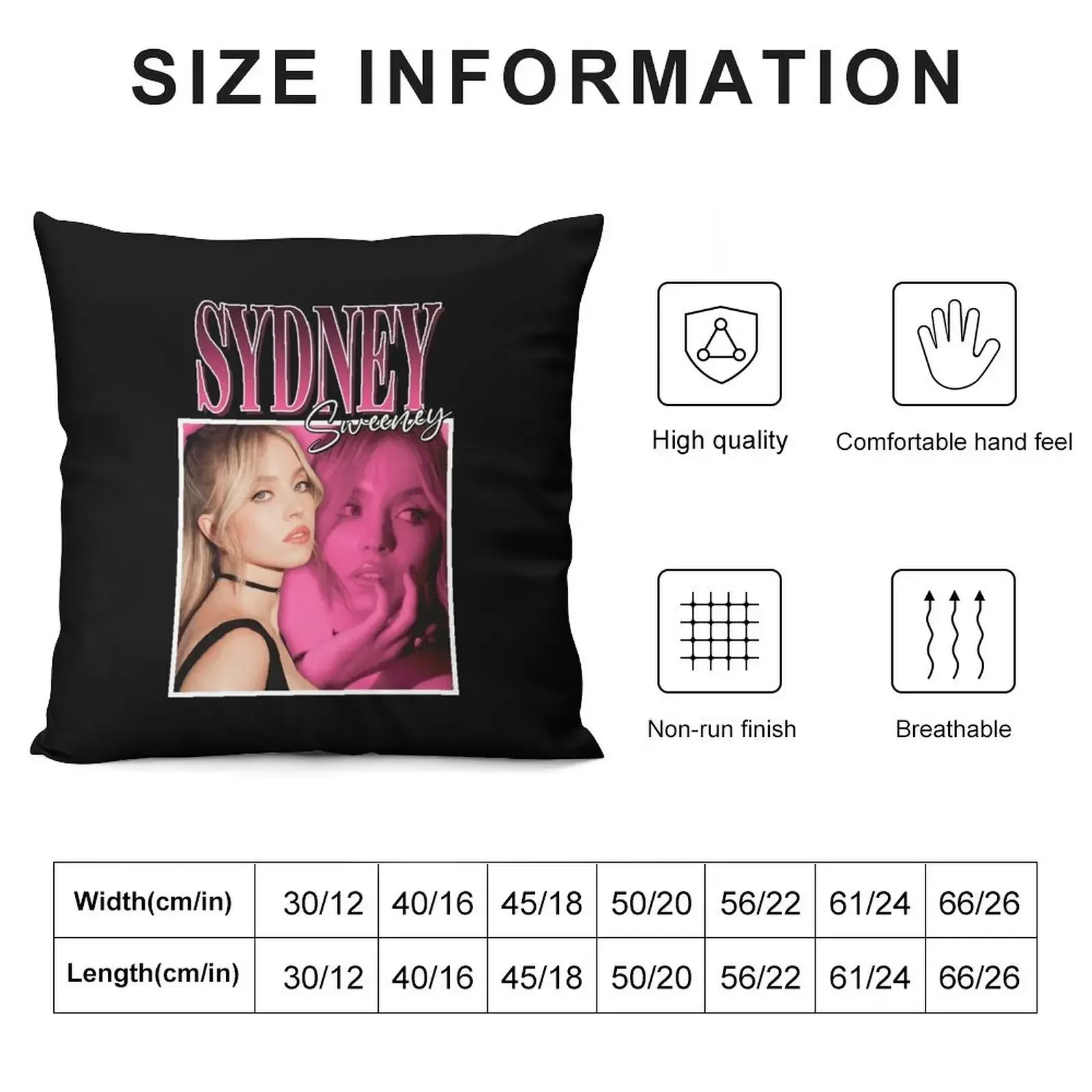 Sydney Sweeney Throw Pillow Luxury Sofa Cushions Cushion Cover For Sofa bed pillows pillow