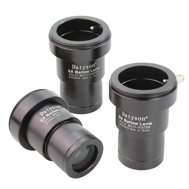 Datyson 5P0083BCD, 1,25 inch, 2x/3x/5x, astronomische telescoop, Barlow-lens, metalen uitvoering, voor professioneel planetair observatie.